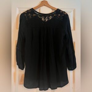 Black long sleeve blouse